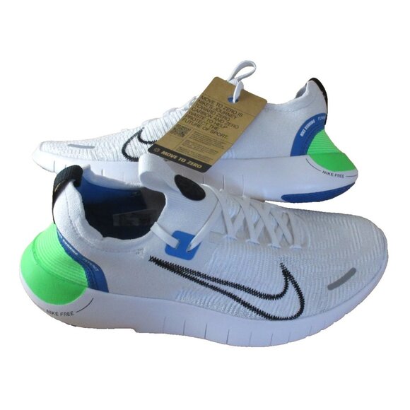 Nike Men's Free RN FK NN Running Shoes White Black Star Blue Green Sizes NIB - Picture 1 of 5